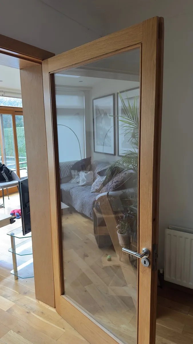Oak and glass internal doors - Image 1