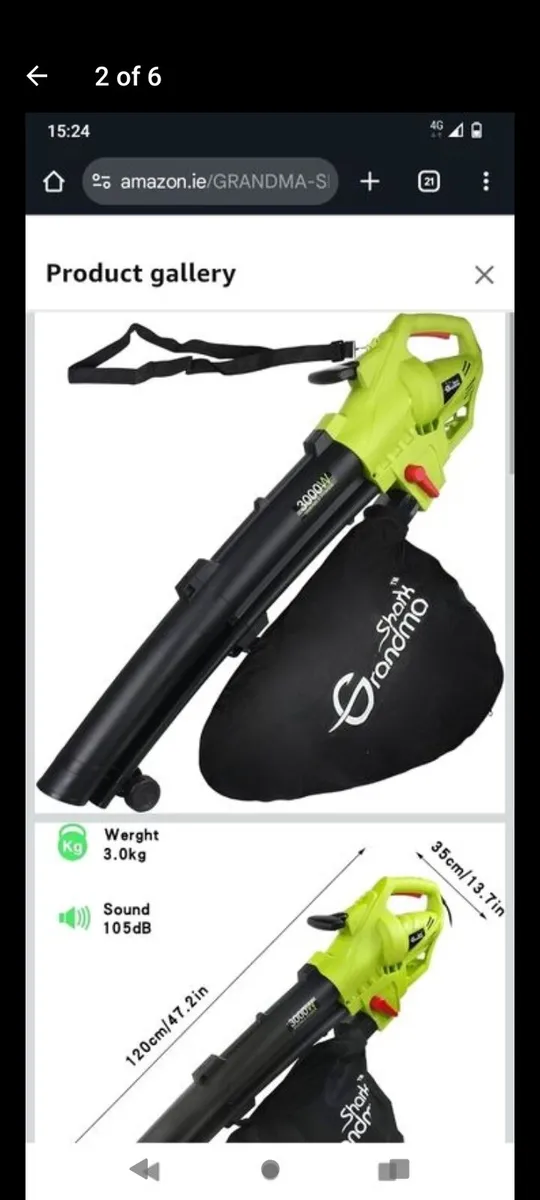 3 in 1 vacuum, blower, mulcher leaf blower - Image 2