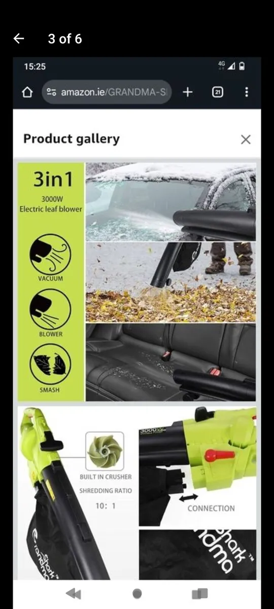 3 in 1 vacuum, blower, mulcher leaf blower - Image 3