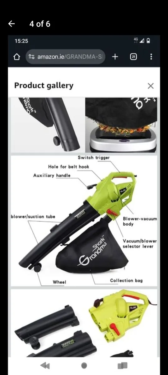 3 in 1 vacuum, blower, mulcher leaf blower - Image 4
