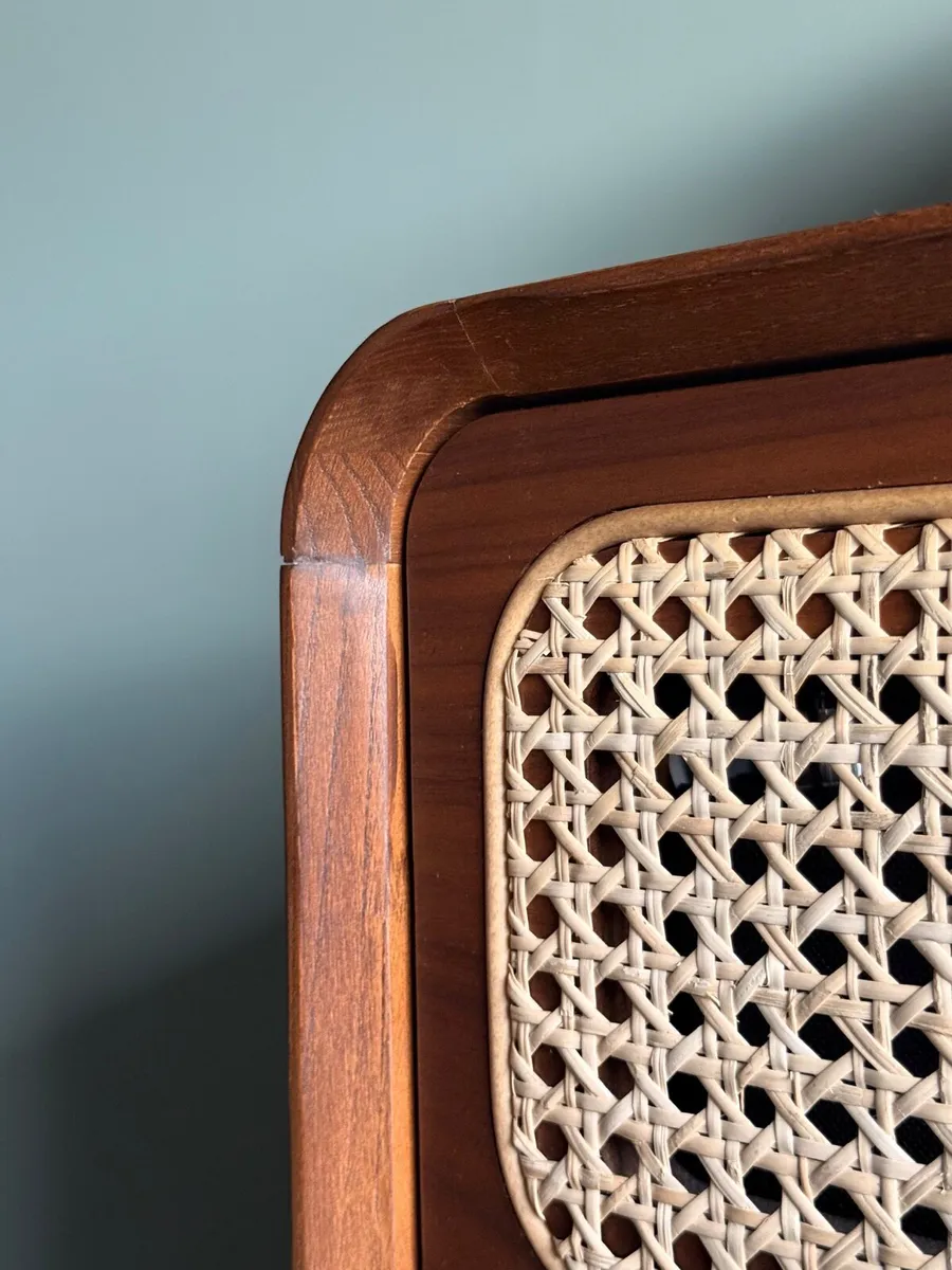 Solid Wood & Rattan Sideboard - Image 3