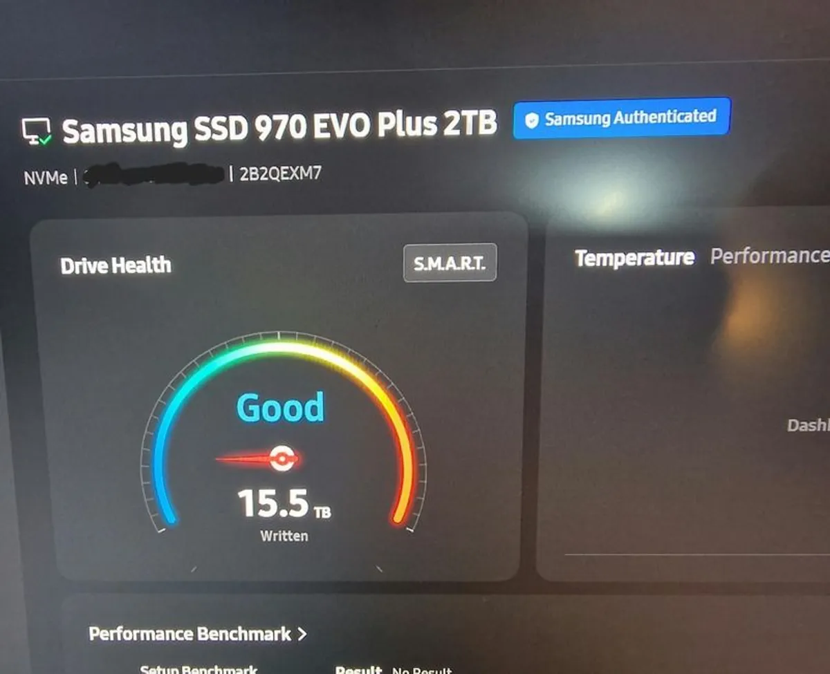 Samsung 970 EVO Plus 2TB NVMe 1.3% life used - Image 1