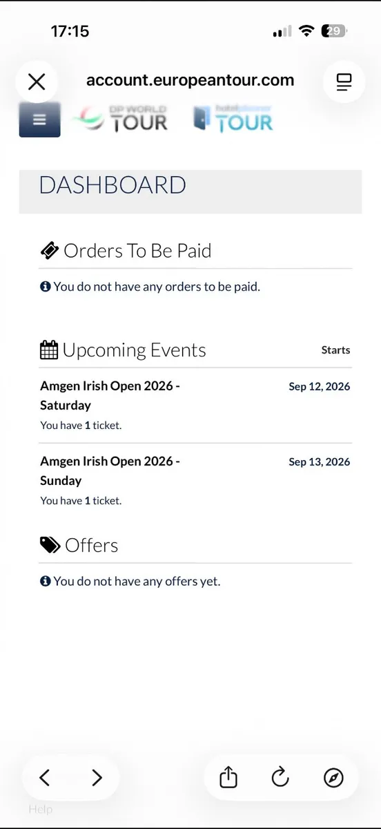 Weekend Irish Open Tickets