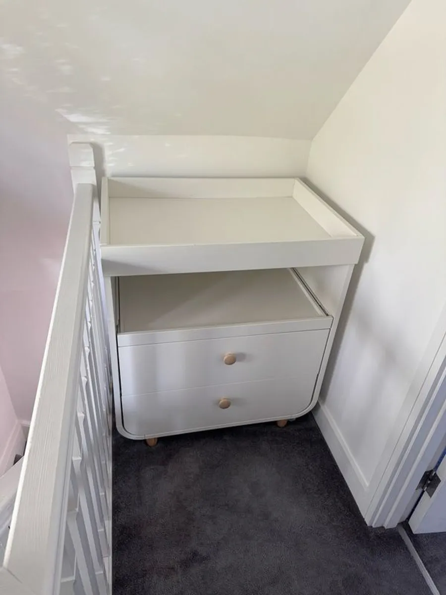 Baby Changing Table with Drawers: Ikea MYLLRA - Image 1