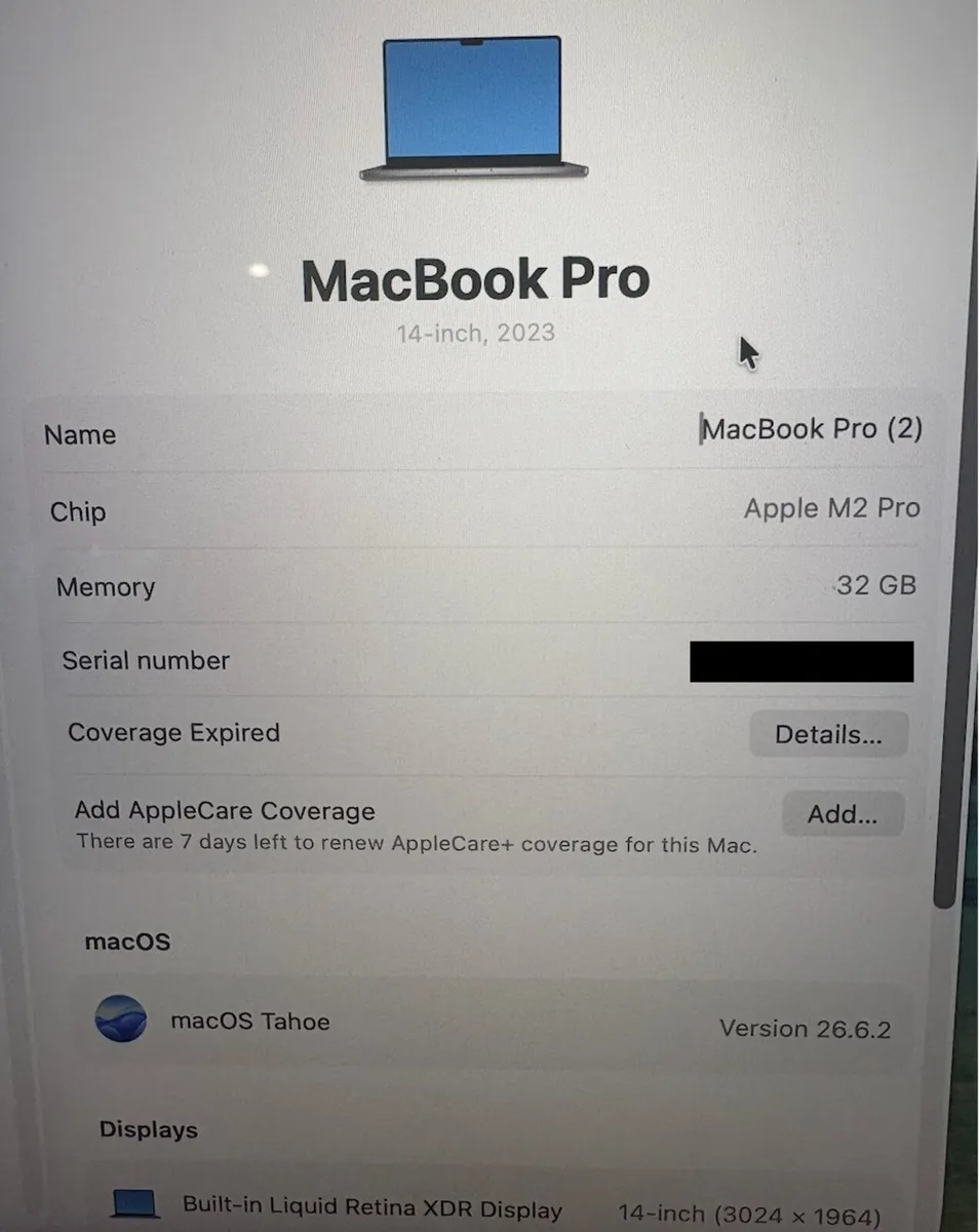 Macbook Pro 32gb - 14inch M2 - Image 1