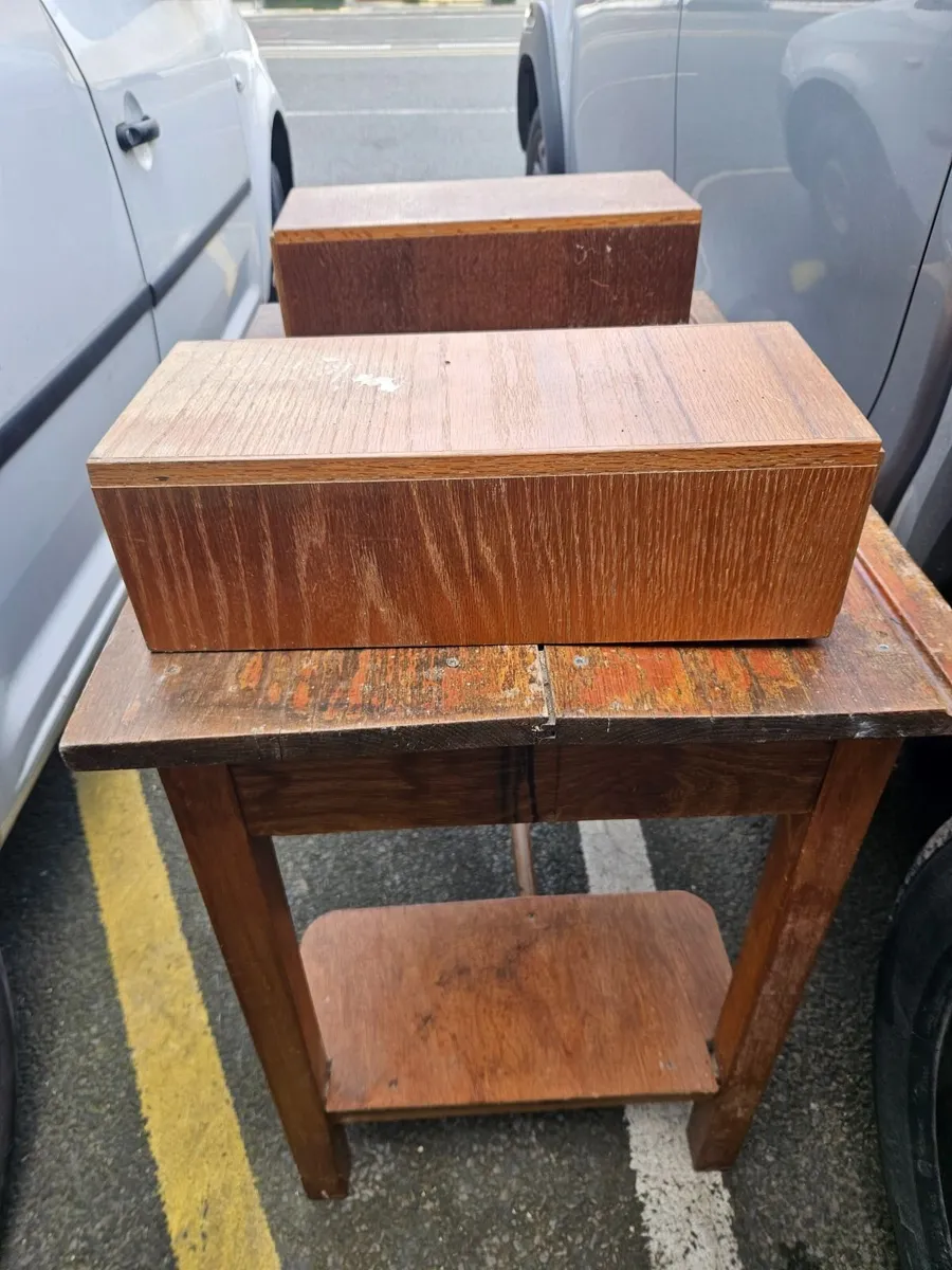 Vintage Retro Wooden Index Card Filing Cabinet - Image 2