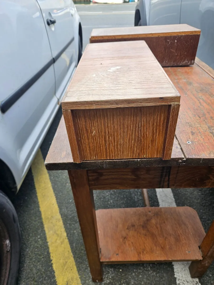 Vintage Retro Wooden Index Card Filing Cabinet - Image 3