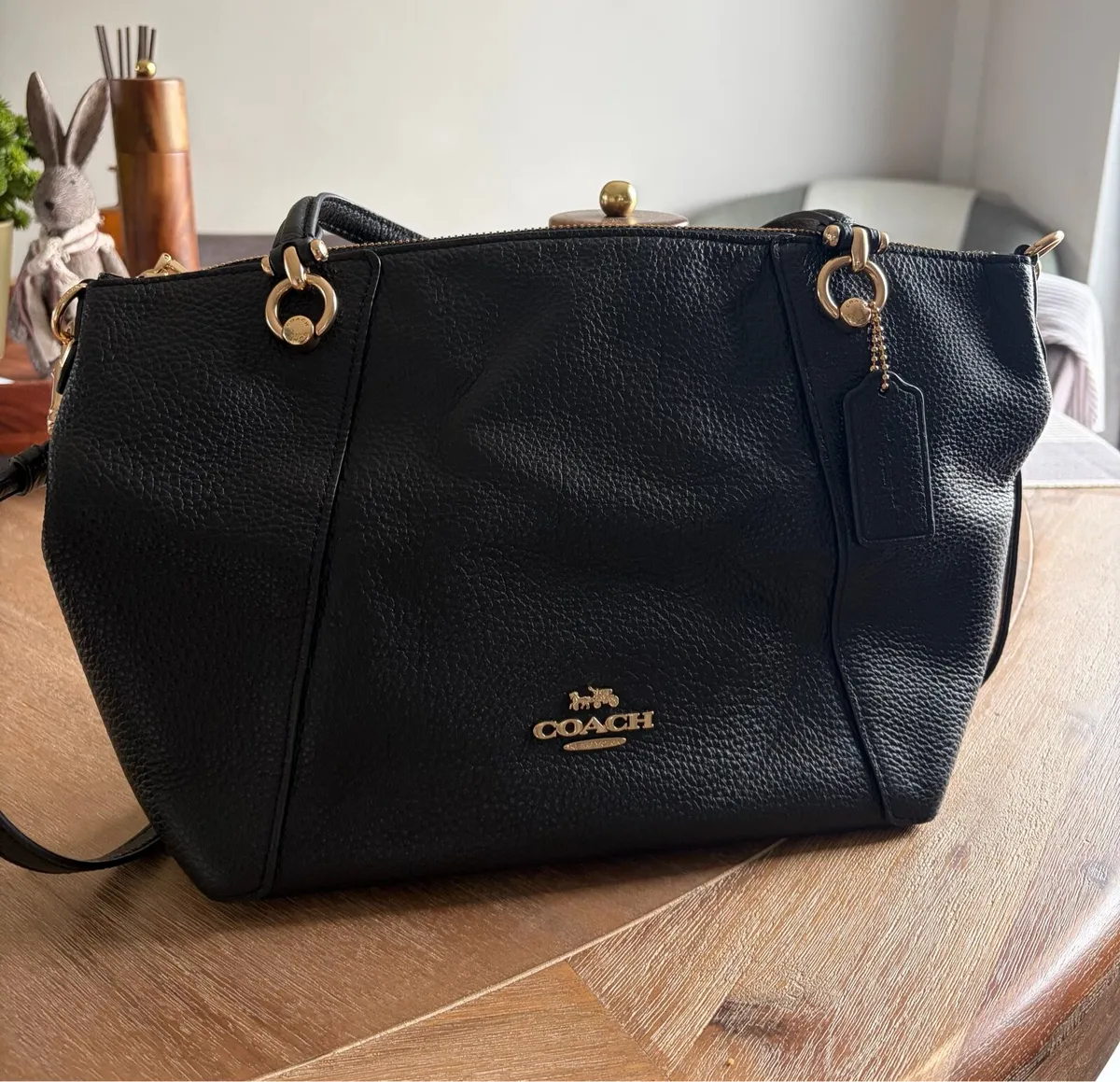 Coach black handbag - Image 1