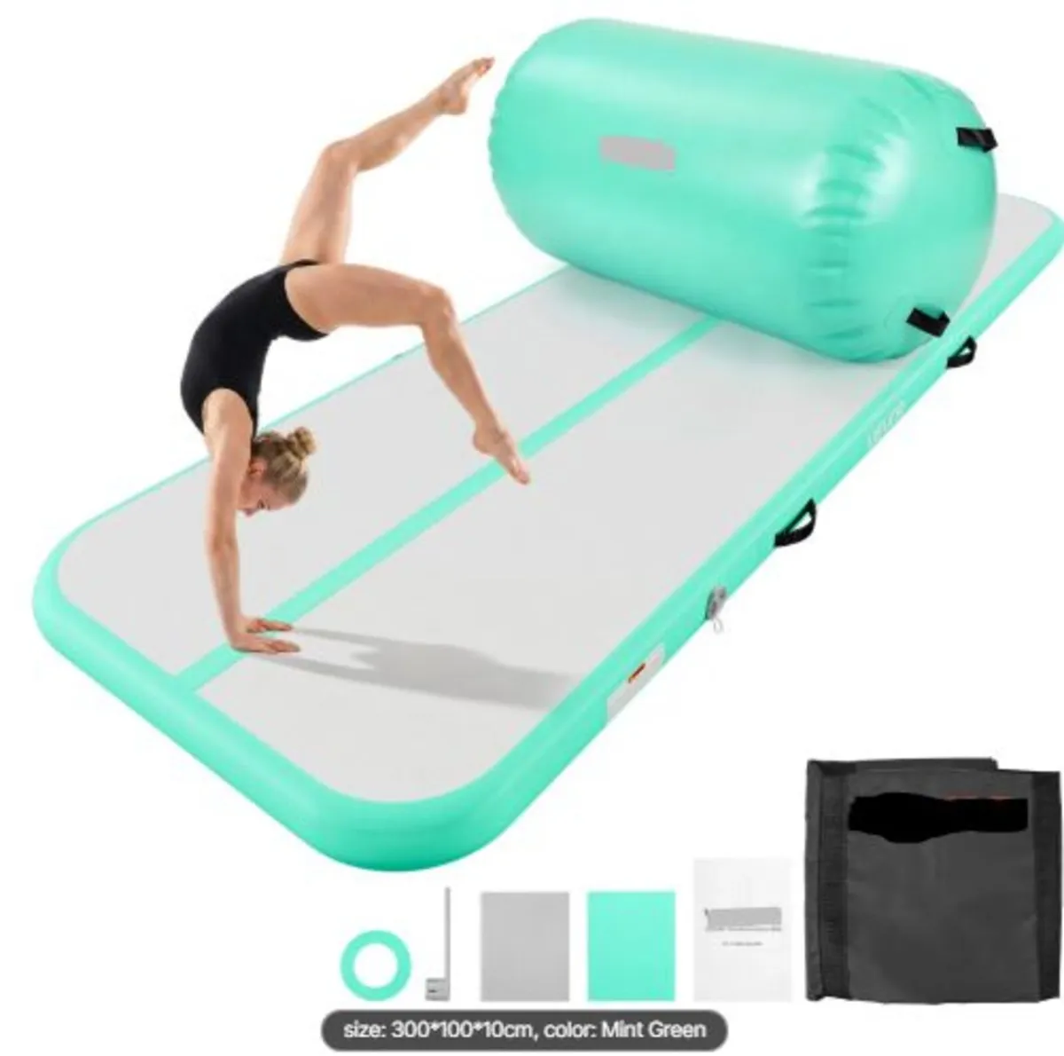 Inflatable Gymnastics Air Mat with Air Barrel 3m - Image 1