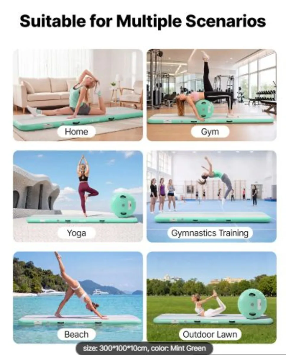 Inflatable Gymnastics Air Mat with Air Barrel 3m - Image 4