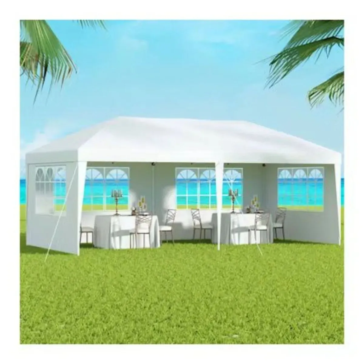 Gazebo 3x6m Outdoor Waterproof Folding Canopy - Image 4