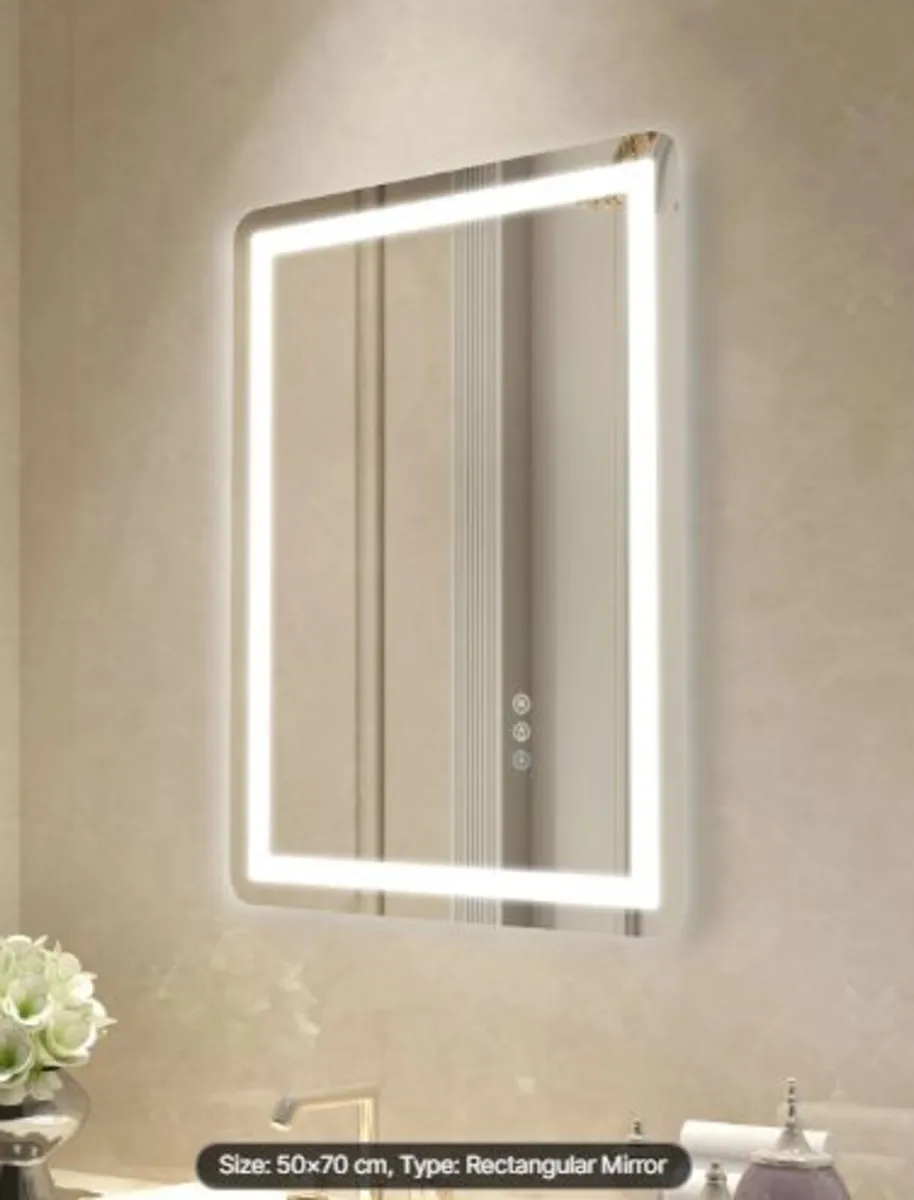 LED Bathroom Mirror, 50 x 70 cm LED Bathroom - Image 1
