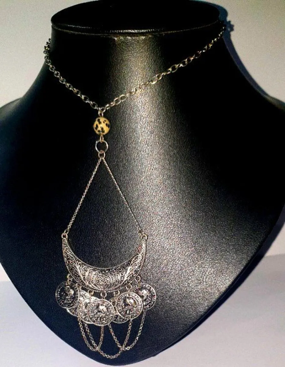Vintage Boho Silver Statement Necklace - Image 2