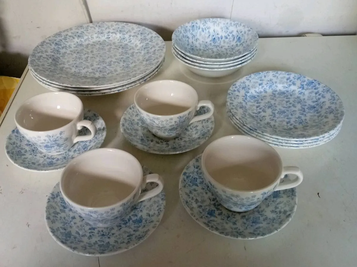 Churchill Light Blue And White Dinner Set - Image 2