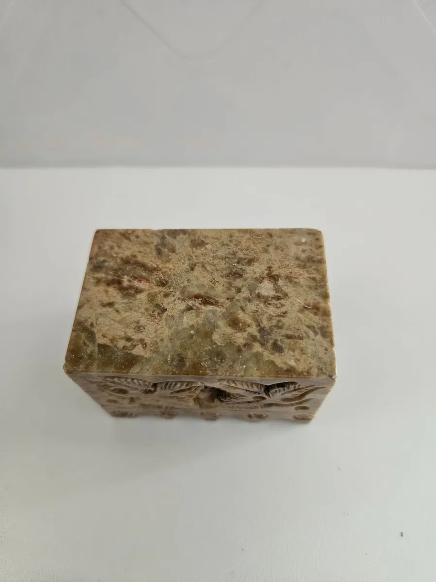 Vintage Carved Soapstone Box - Image 4