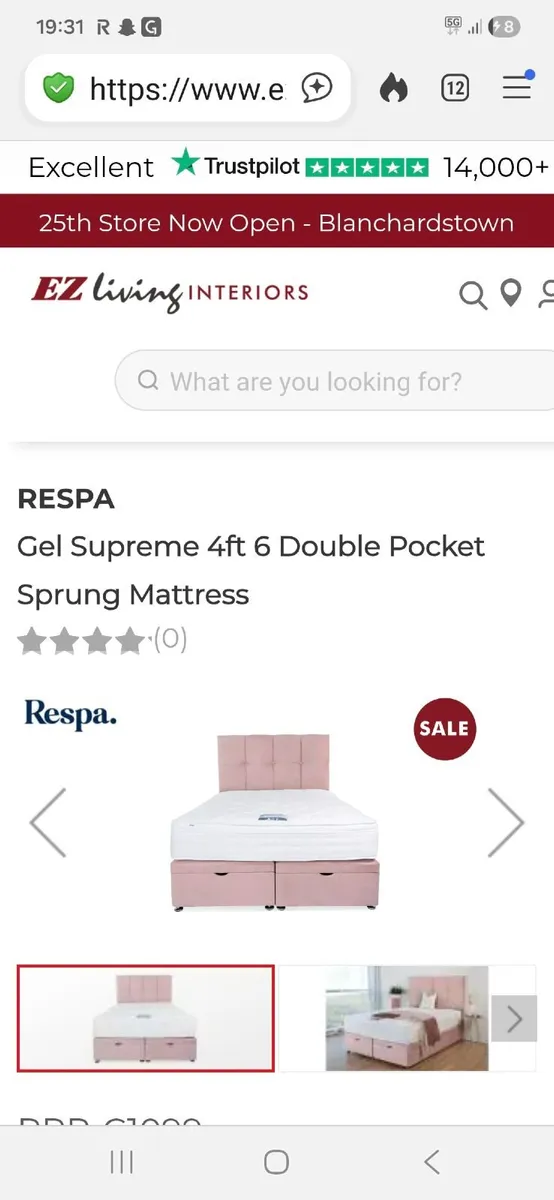 Pocket sprung gel mattress - Image 1