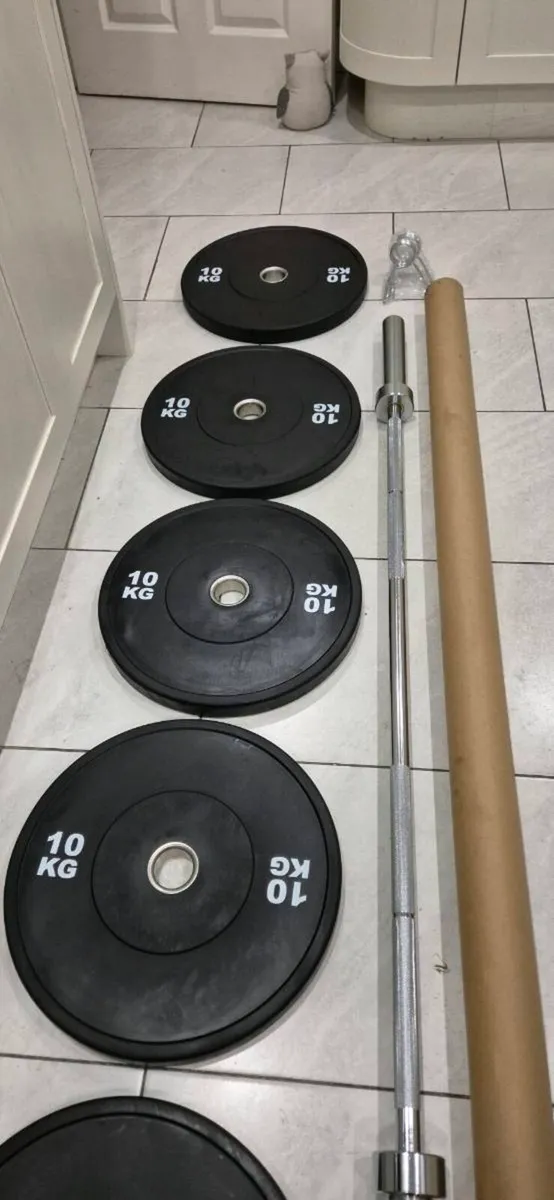 Brand new olympic bumper weight lifting set B - Image 1