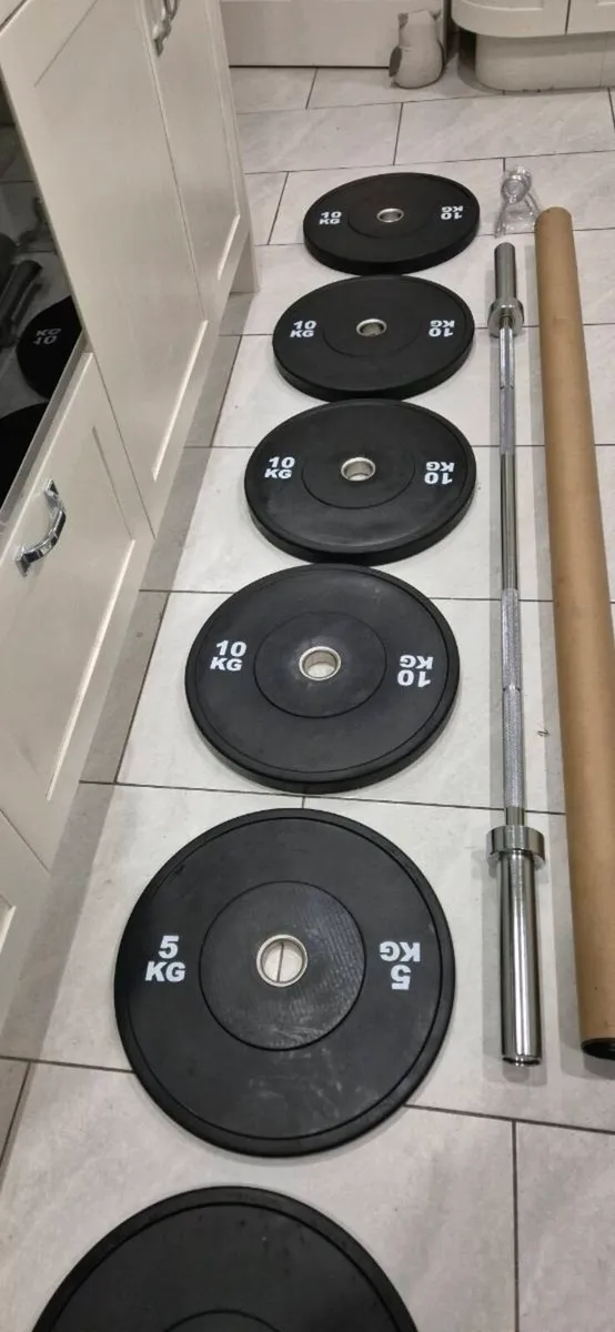 Brand new olympic bumper weight lifting set B - Image 3