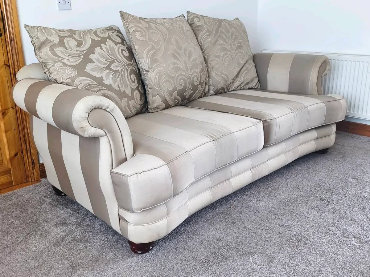 Large 3 Piece Suite – 3 Seater, 2 Seater & Armchai - Image 1