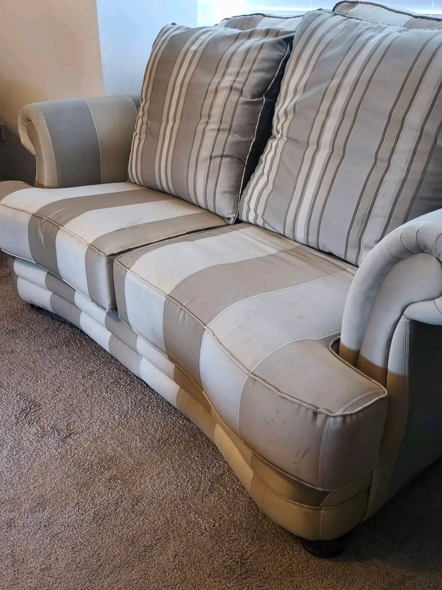 Large 3 Piece Suite – 3 Seater, 2 Seater & Armchai - Image 2