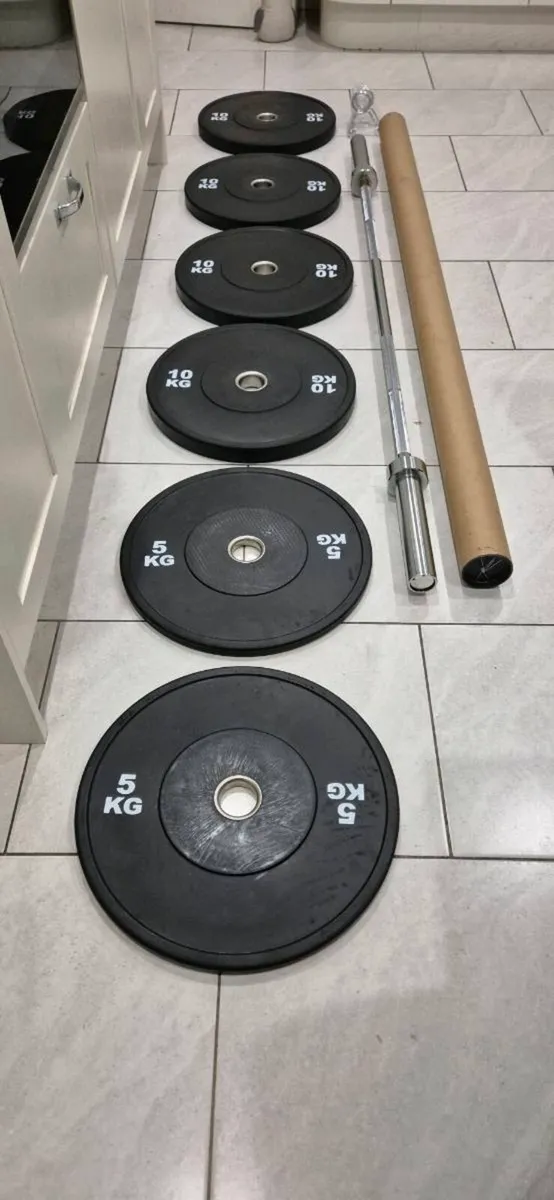Brand new olympic bumper weight lifting set B - Image 4