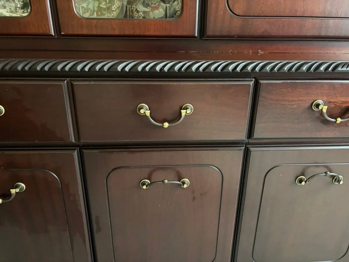 Glass Display Dark Wood Cabinet - Image 2