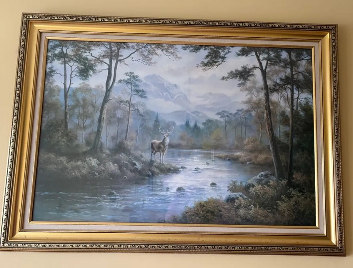 Picture brass framed - Image 1