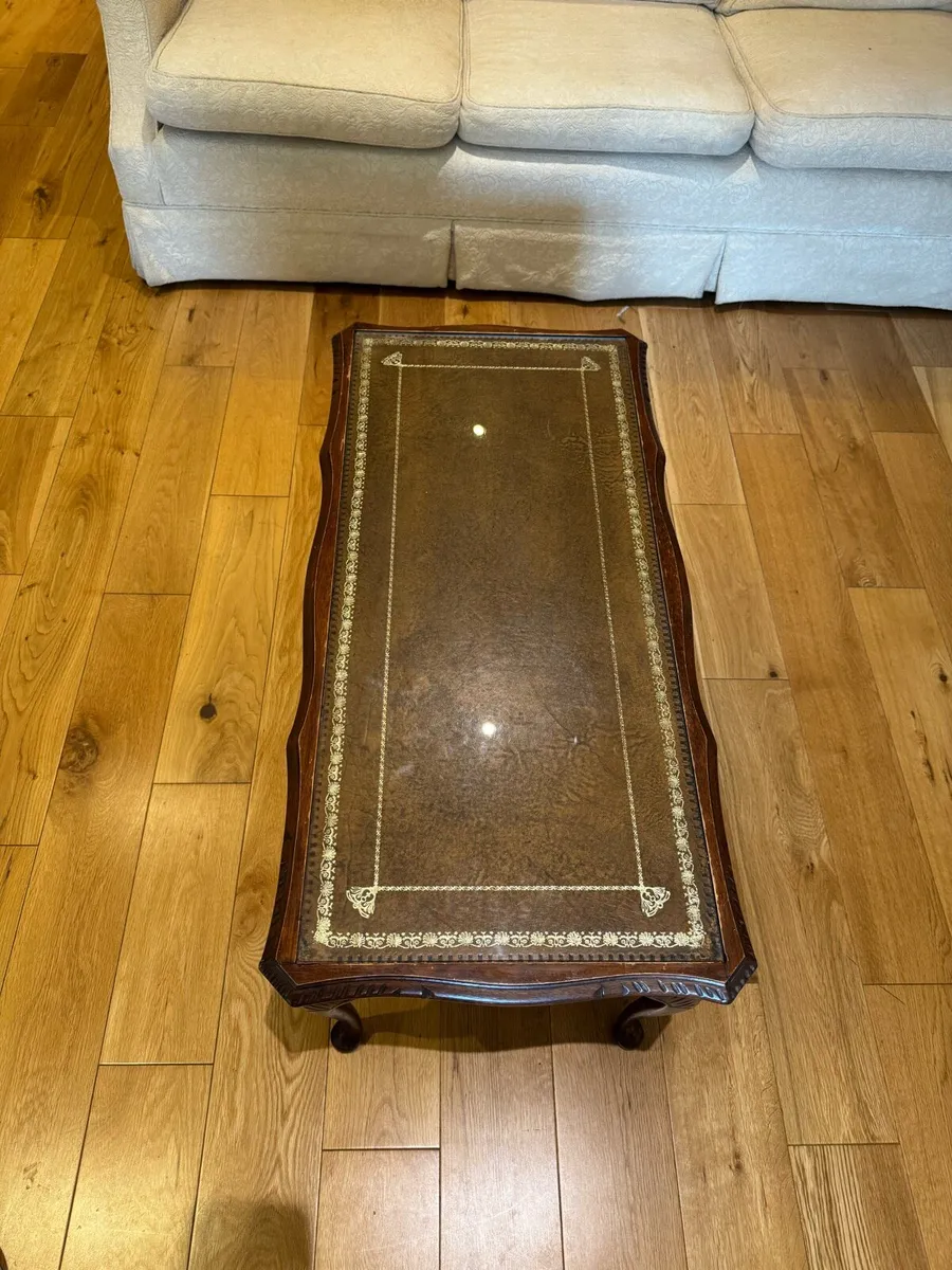 Vintage Ornate Wooden Coffee Table – Antique Style