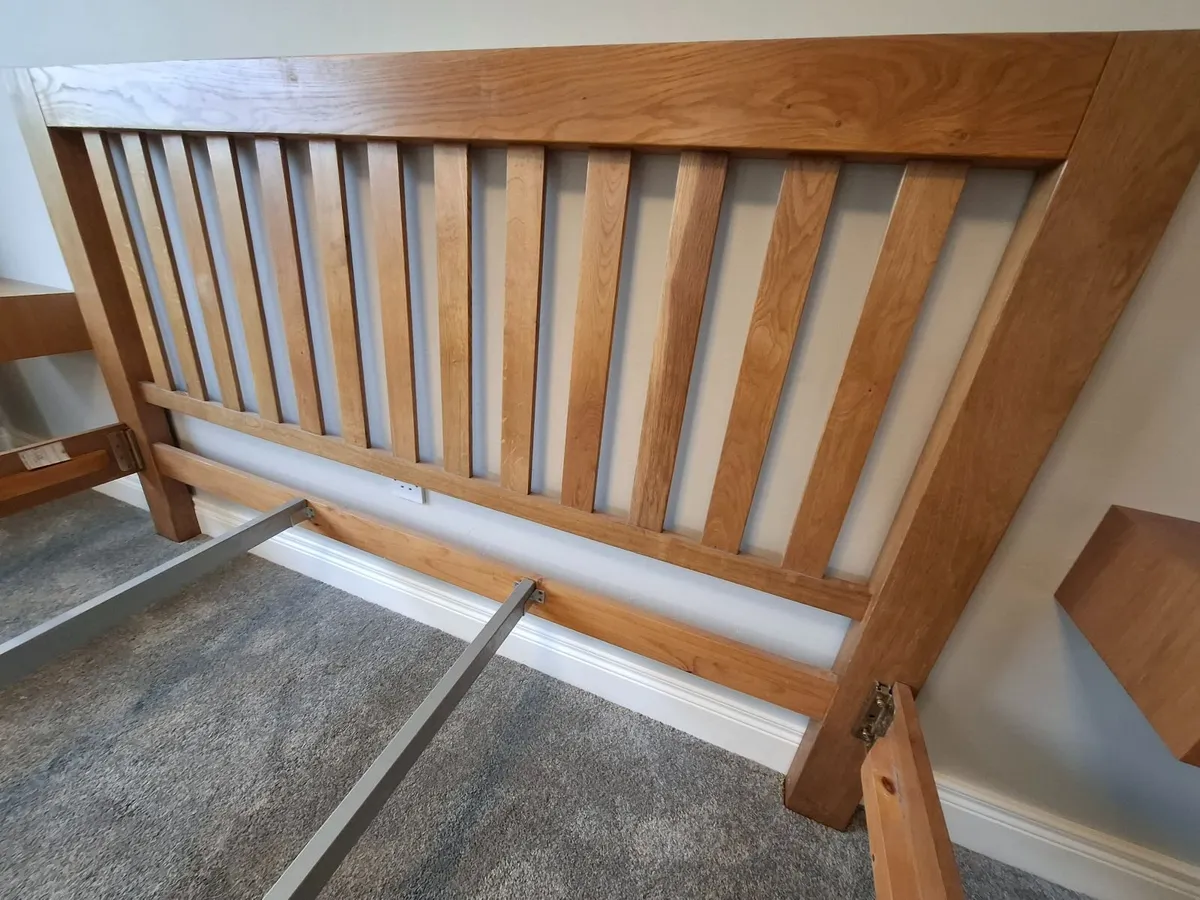 Bed Frame - 6' Super King Solid Oak - Image 3