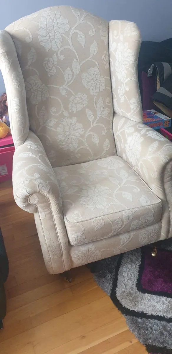 Queen Anne higj back armchair - Image 1