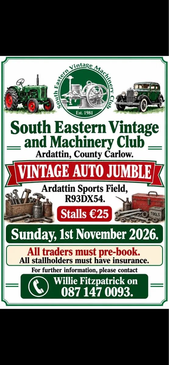 Autojumble 1st November Ardattin