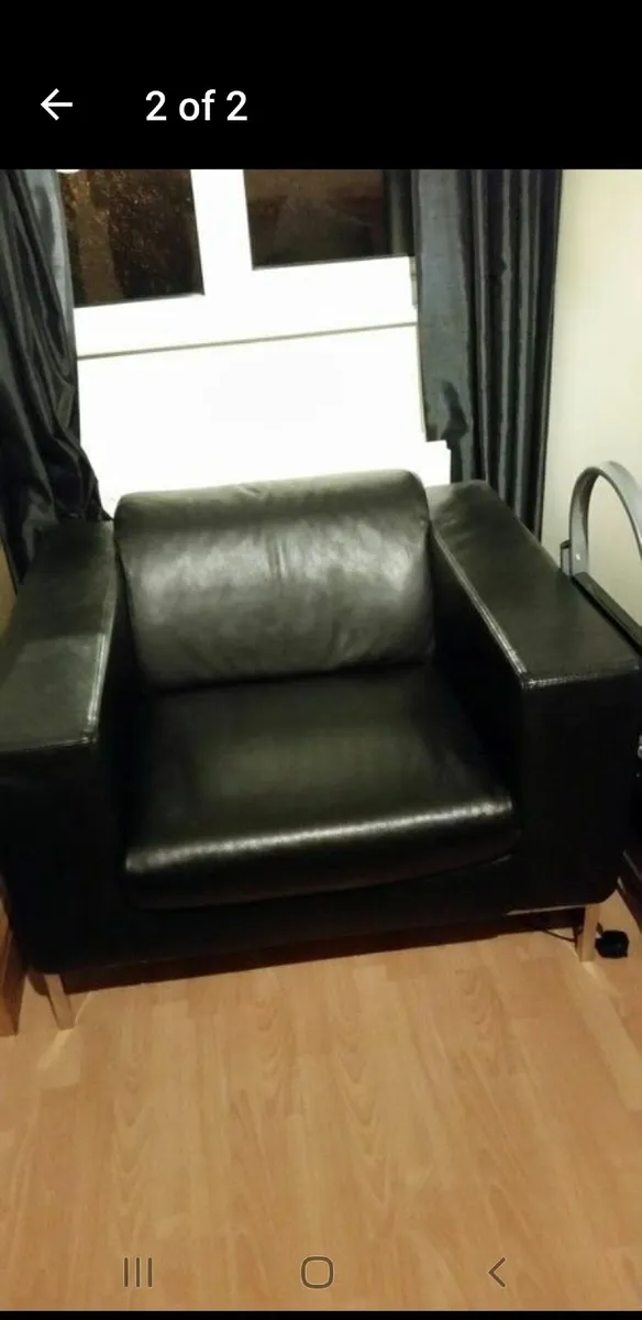 Large leather armchair - Image 1