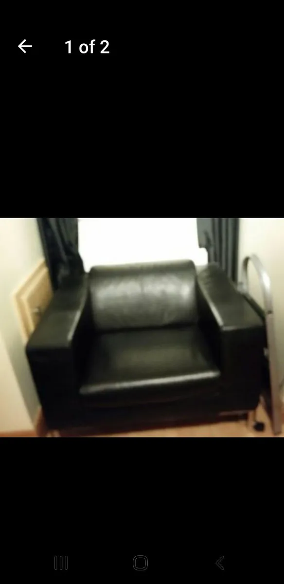 Large leather armchair - Image 2