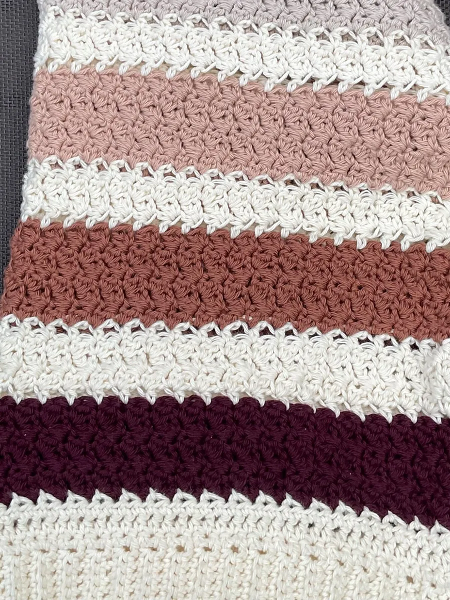 Handmade crochet oversized striped sweater - Image 4