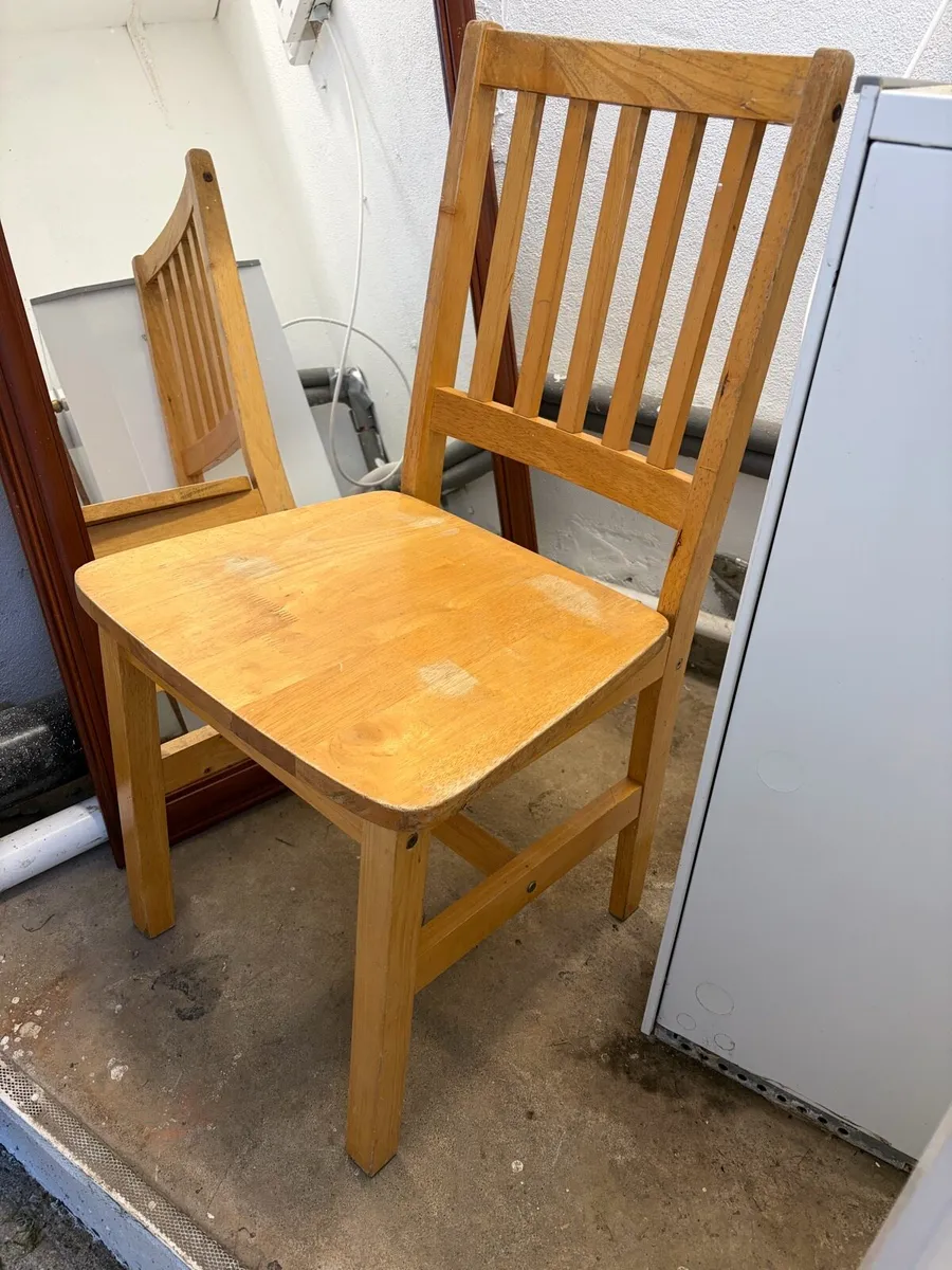 wooden kitchen chair wooden - Image 2