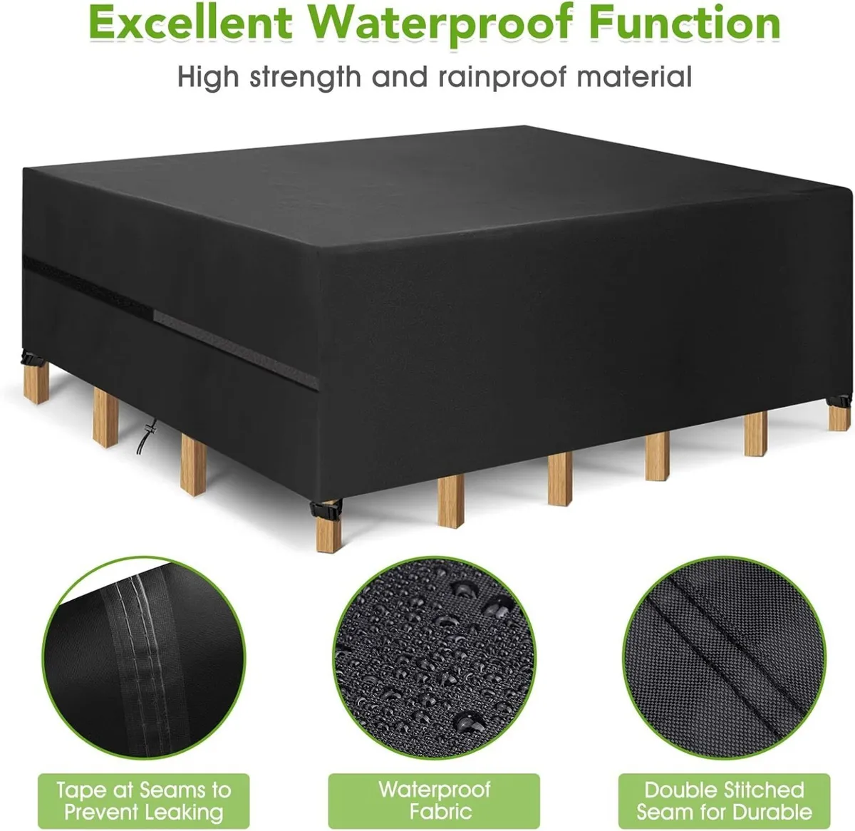 Waterproof Garden Furniture Cover 242x182cm - Image 3
