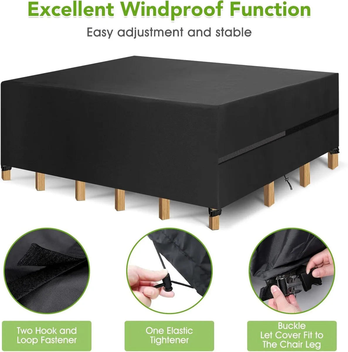 Waterproof Garden Furniture Cover 242x182cm - Image 4