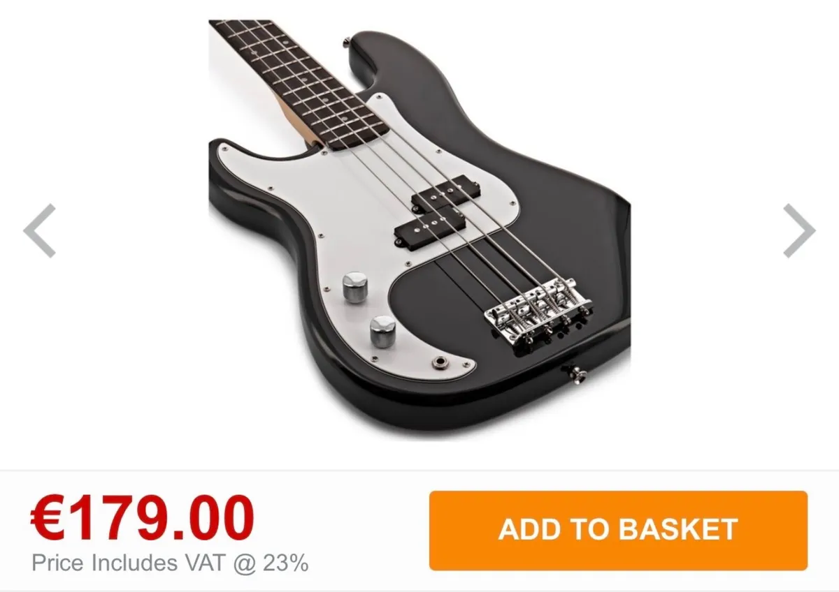 Left Hand Bass Guitar and Amp - Image 3