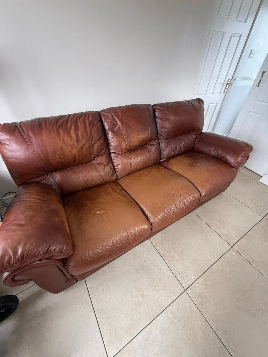 Leather sofa. - Image 1