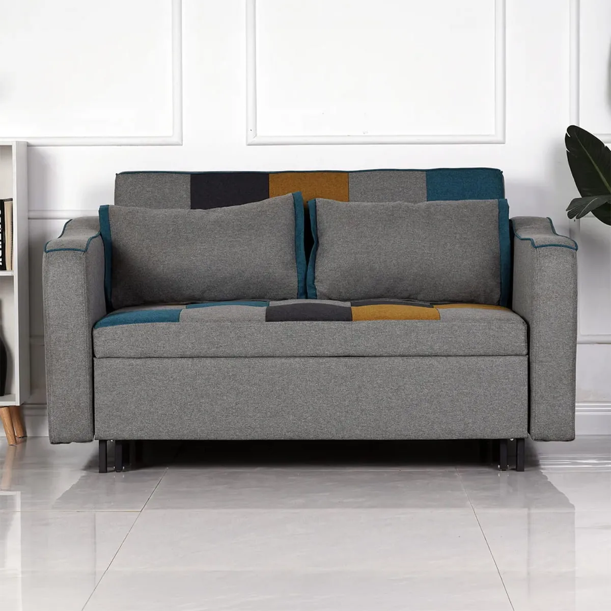 Brand new Asben pach work blue grey sofa bed - Image 1