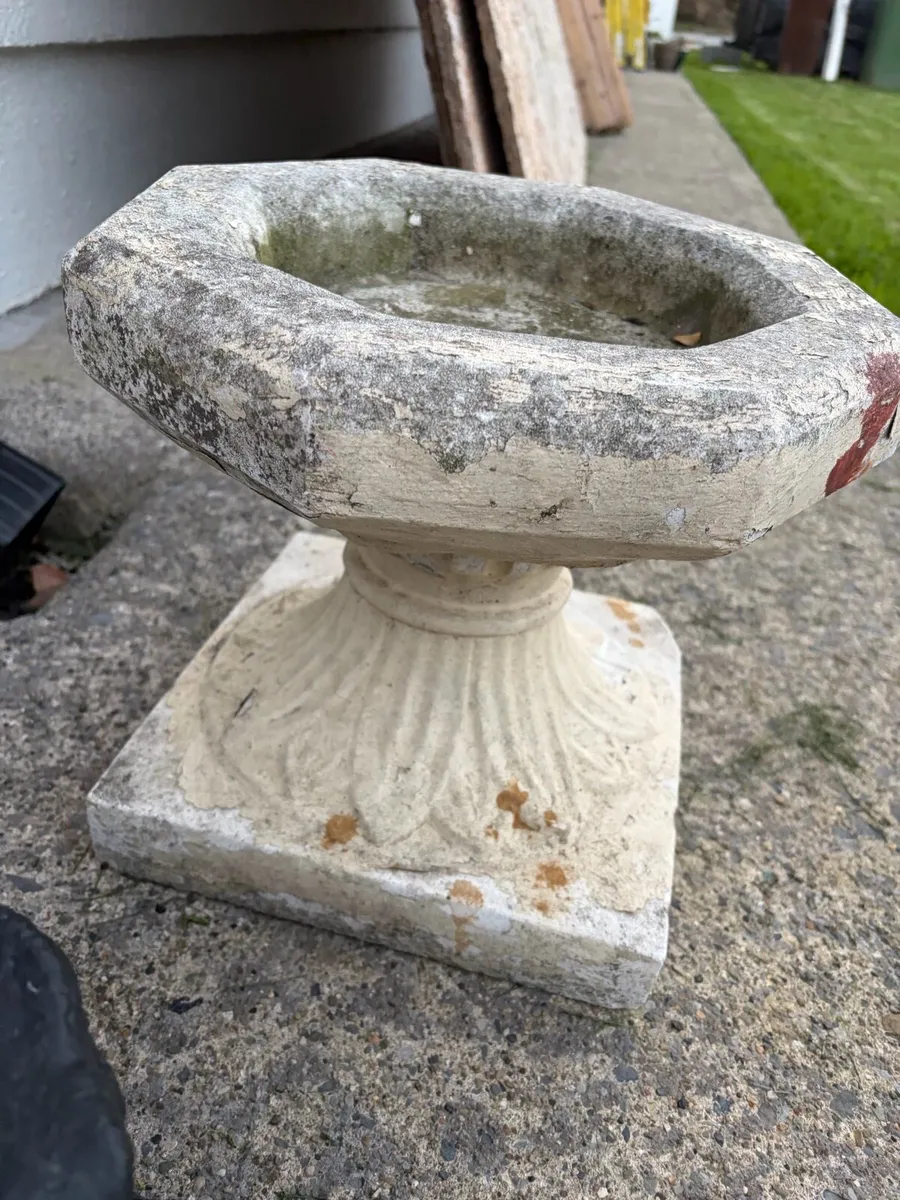 concrete bird bath or flower pot - Image 2
