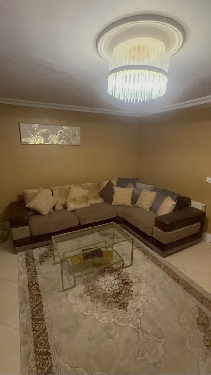 Large L Shape suede & cloth sofa 🛋️ - Image 2