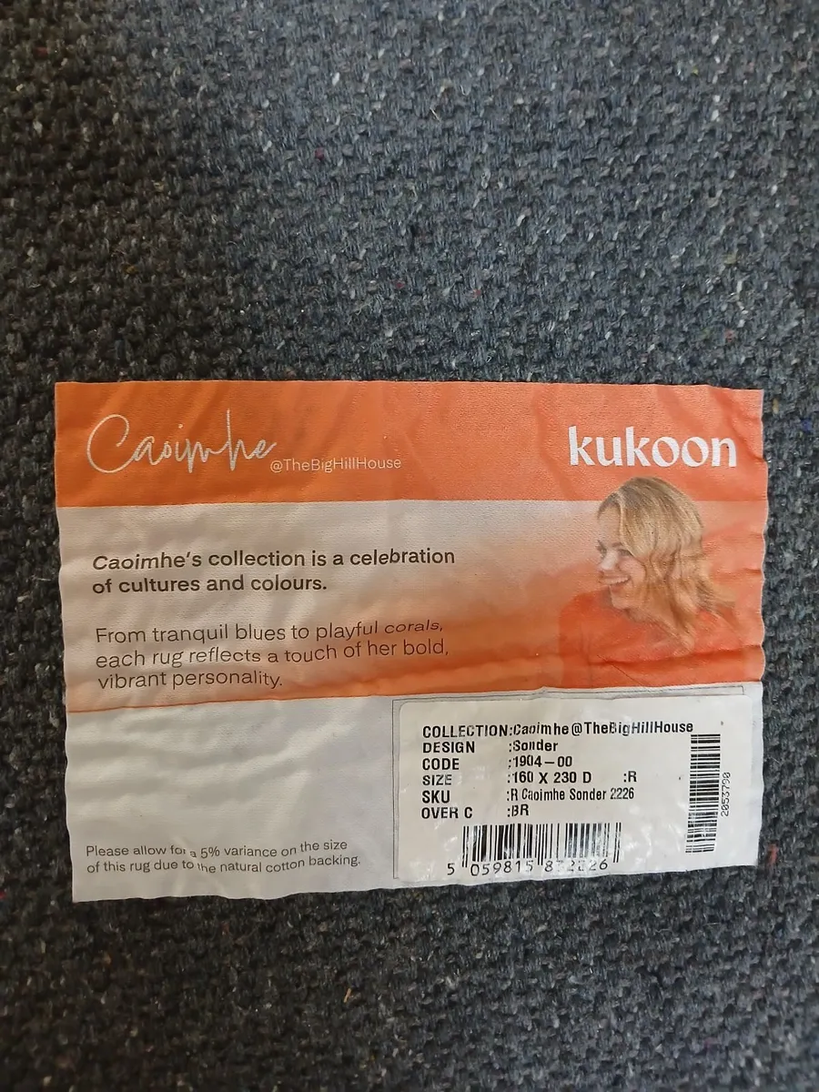 Kukoon 'Caoimhe collection' blue heritage rug - Image 3