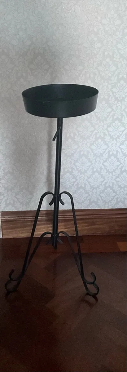 Wrought Iron Pedestal Plant Stand - Image 2