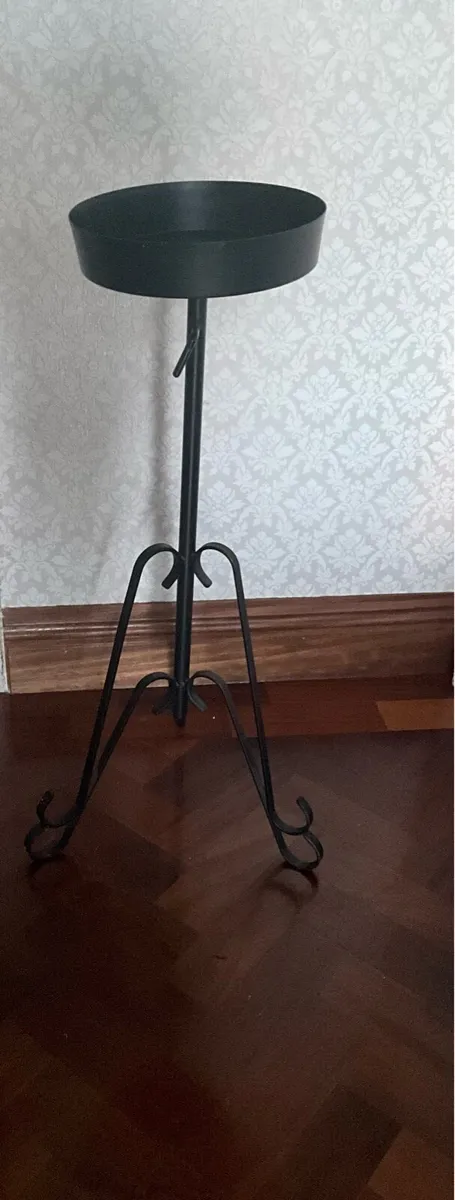 Wrought Iron Pedestal Plant Stand - Image 3