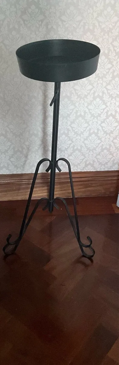 Wrought Iron Pedestal Plant Stand - Image 4