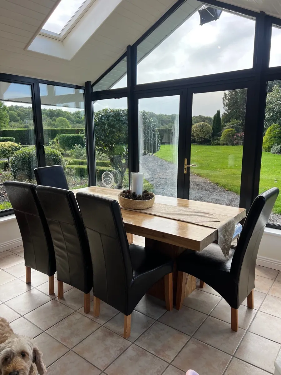 Dining  table, long bench and  5 chairs - Image 1