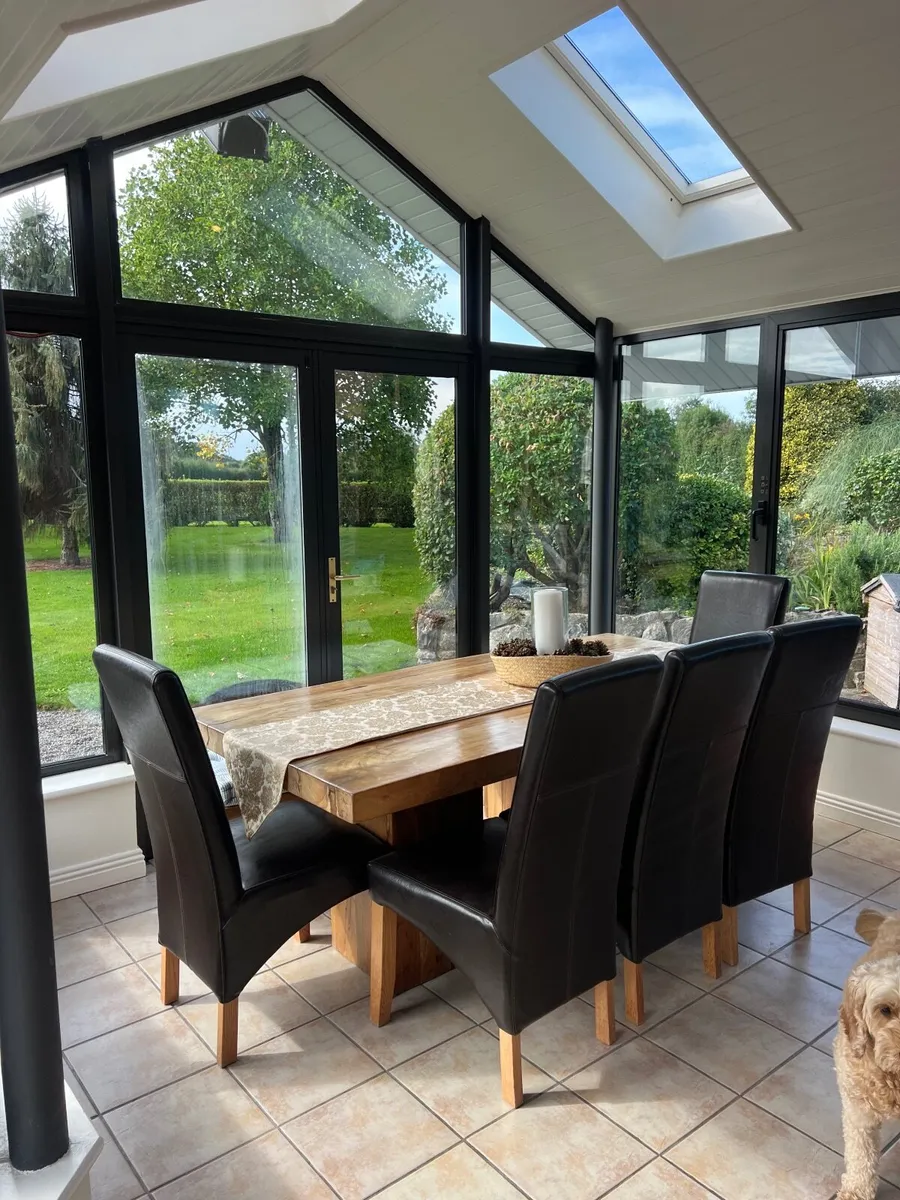 Dining  table, long bench and  5 chairs - Image 2