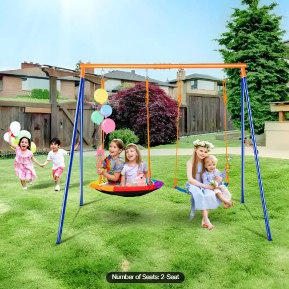 Swing Sets for Backyard, 440lbs Load - Image 4
