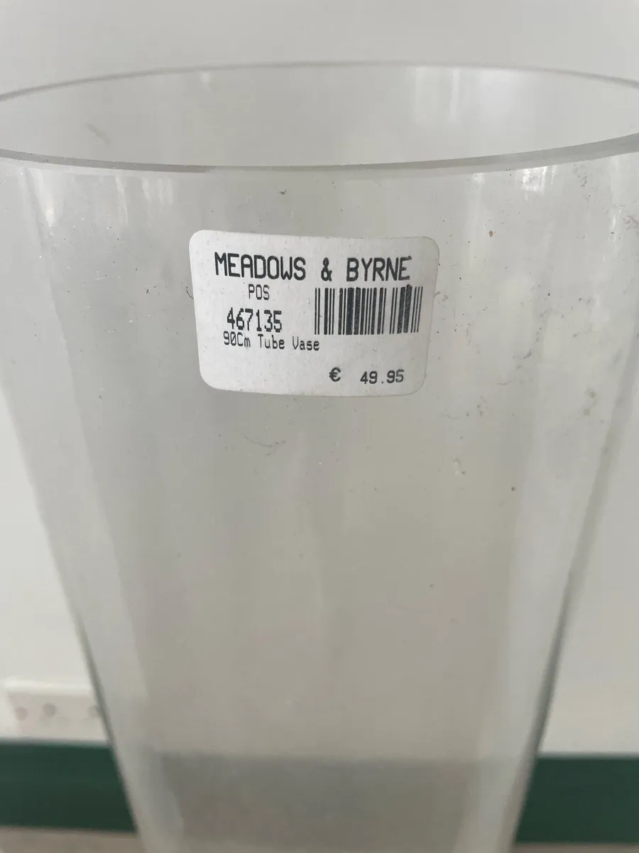 Long glass vase cylinder - table centrepiece - Image 4
